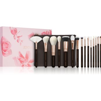 ZOEVA The Artists Brush Set Rose Golden Edition set de călătorie cu pensule - imagine 2